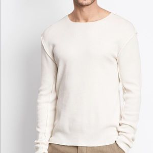Vince T-shirt raw edge long sleeve off white XL
